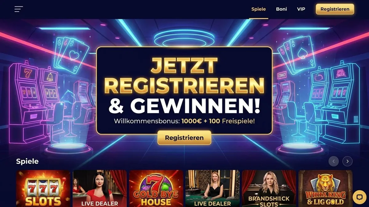 Registrierung mit Bonus